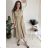 Women's Long Sleeve Belted Shirt Dress (S/M ONE SIZE) ITALIAN FASHION IMPSH24210151