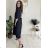 Women's Long Sleeve Belted Shirt Dress (S/M ONE SIZE) ITALIAN FASHION IMPSH24210151