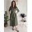 Women's Long Sleeve Belted Shirt Dress (S/M ONE SIZE) ITALIAN FASHION IMPSH24210151