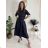 Women's Long Sleeve Belted Shirt Dress (S/M ONE SIZE) ITALIAN FASHION IMPSH24210151
