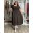 Short summer long sleeve women's dress, oversized (54/56/58 ONE SIZE) ITALIAN FASHION IM425070