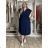 Summer dress oval short sleeve women's oversized (50/52/54 ONE SIZE) ITALIAN FASHION IM425011