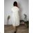 Summer dress oval short sleeve women's oversized (50/52/54 ONE SIZE) ITALIAN FASHION IM425011 50/52/54 beige