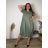 Summer dress oval short sleeve women's oversized (50/52/54 ONE SIZE) ITALIAN FASHION IM425011
