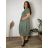 Summer dress oval short sleeve women's oversized (50/52/54 ONE SIZE) ITALIAN FASHION IM425011