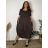 Summer dress oval short sleeve women's oversized (50/52/54 ONE SIZE) ITALIAN FASHION IM425011