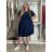 Summer dress oval short sleeve women's oversized (50/52/54 ONE SIZE) ITALIAN FASHION IM425011