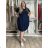 Summer dress oval short sleeve women's oversized (50/52/54 ONE SIZE) ITALIAN FASHION IM425011