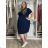 Summer dress oval short sleeve women's oversized (50/52/54 ONE SIZE) ITALIAN FASHION IM425011