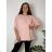Summer dress oval short sleeve women's oversized (50/52/54 ONE SIZE) ITALIAN FASHION IM425011