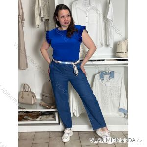 Summer dress oval short sleeve women's oversized (50/52/54 ONE SIZE) ITALIAN FASHION IM425011