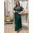Women's short-sleeved summer shirt dress with belt (42/44/46 ONE SIZE) ITALIAN FASHION IM425036