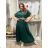 Women's short-sleeved summer shirt dress with belt (42/44/46 ONE SIZE) ITALIAN FASHION IM425036