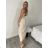 Women's long strapless party dress (S/M/L ONE SIZE) ITALIAN FASHION IMPLP2365360011A S / M / L beige
