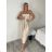 Women's long strapless party dress (S/M/L ONE SIZE) ITALIAN FASHION IMPLP2365360011A S / M / L beige
