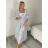 Women's long strapless party dress (S/M/L ONE SIZE) ITALIAN FASHION IMPLP2365360011A S / M / L beige