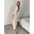 Women's long strapless party dress (S/M/L ONE SIZE) ITALIAN FASHION IMPLP2365360011A S / M / L beige