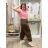 Women's Long Summer Pants with Belt (S/M ONE SIZE) ITALIAN FASHION IMD24080