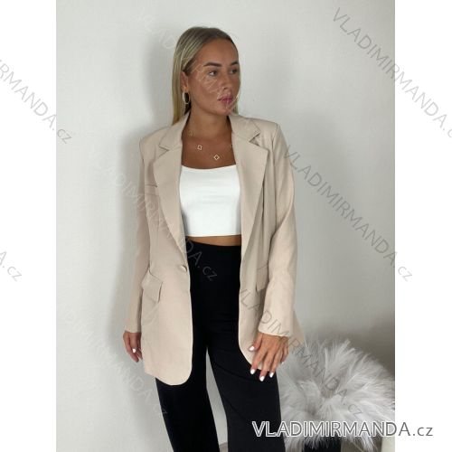 Women's long sleeve jacket (S/M ONE SIZE) ITALIAN FASHION IMPDY23MDUE991838 S / M / L beige