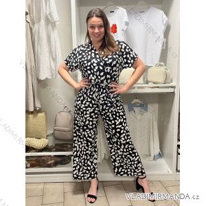 Ladies Casual Chiffon 3/4 Pants Sleeveless Jumpsuit (S/M ONE SIZE) ITALIAN FASHION IM323300