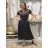 Women's Long Summer Short Sleeve Dress (S/M ONE SIZE) ITALIAN FASHION IM323101