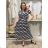 Women's Long Summer Short Sleeve Dress (S/M ONE SIZE) ITALIAN FASHION IM323101