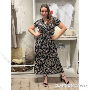 Women's Long Summer Short Sleeve Dress (S/M ONE SIZE) ITALIAN FASHION IM323101