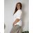Tunic shirt shirts long sleeve with ladies (uni sl) ITALIAN Fashion IM718028 XL/2XL white