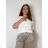 Tunic shirt shirts long sleeve with ladies (uni sl) ITALIAN Fashion IM718028 XL/2XL white