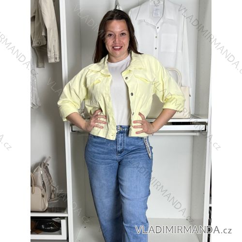 Women's Long Sleeve Jacket (S/M ONE SIZE) ITALIAN FASHION IMWB232761 S / M / L žlutá