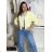 Women's Long Sleeve Jacket (S/M ONE SIZE) ITALIAN FASHION IMWB232761 S / M / L žlutá