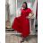 Women's stretch pants (S/M/L ONE SIZE) ITALIAN FASHION IM525STELA S / M / L red
