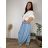 Women's Aladdin Harem Pants (S/M/L ONE SIZE) ITALIAN FASHION IMD25129 50/52/54 blue