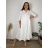 Women's Long Linen Shirt Dress Long Sleeve (S/M ONE SIZE) ITALIAN FASHION IMPLI2272014