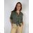 Women's Long Chiffon Short Sleeve Dress (S/M ONE SIZE) ITALIAN FASHION IMWGS231048 44/46/48 green khaki