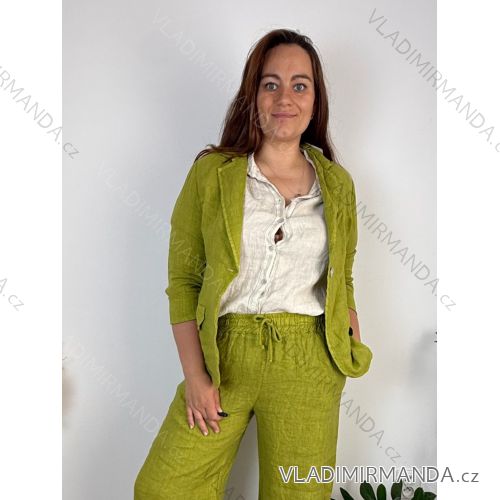 Women's long sleeve jacket (S/M ONE SIZE) ITALIAN FASHION IMPDY23MDUE991838  green pea