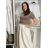Women's Elegant Oversize Long Sweatpants (S/M/L ONE SIZE) ITALIAN FASHION IMD26045/DUR S / M / L beige