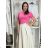 Women's Elegant Oversize Long Sweatpants (S/M/L ONE SIZE) ITALIAN FASHION IMD26045/DUR S / M / L beige