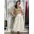 Women's Elegant Oversize Long Sweatpants (S/M/L ONE SIZE) ITALIAN FASHION IMD26045/DUR S / M / L beige