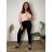Women's long leather leggings (S/M-XL/2XL) MIEGO MIE230703 3xl / 4xl black