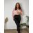 Women's long leather leggings (S/M-XL/2XL) MIEGO MIE230703 3xl / 4xl black