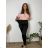 Women's long leather leggings (S/M-XL/2XL) MIEGO MIE230703 3xl / 4xl black