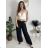 Elegant trousers with belt for women (S/M/L ONE SIZE) ITALIAN FASHION IM425057