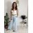 Elegant trousers with belt for women (S/M/L ONE SIZE) ITALIAN FASHION IM425057