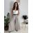 Elegant trousers with belt for women, oversized (44/46/48 ONE SIZE) ITALIAN FASHION IM425557