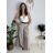 Elegant trousers with belt for women, oversized (44/46/48 ONE SIZE) ITALIAN FASHION IM425557