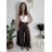 Elegant trousers with belt for women, oversized (44/46/48 ONE SIZE) ITALIAN FASHION IM425557