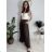 Elegant trousers with belt for women, oversized (44/46/48 ONE SIZE) ITALIAN FASHION IM425557