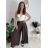 Elegant trousers with belt for women, oversized (44/46/48 ONE SIZE) ITALIAN FASHION IM425557
