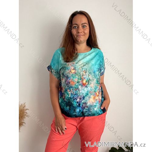 Sleeveless jacket long sleeve (uni sl) ITALIAN Fashion IMC17326 46/48/50 turquoise